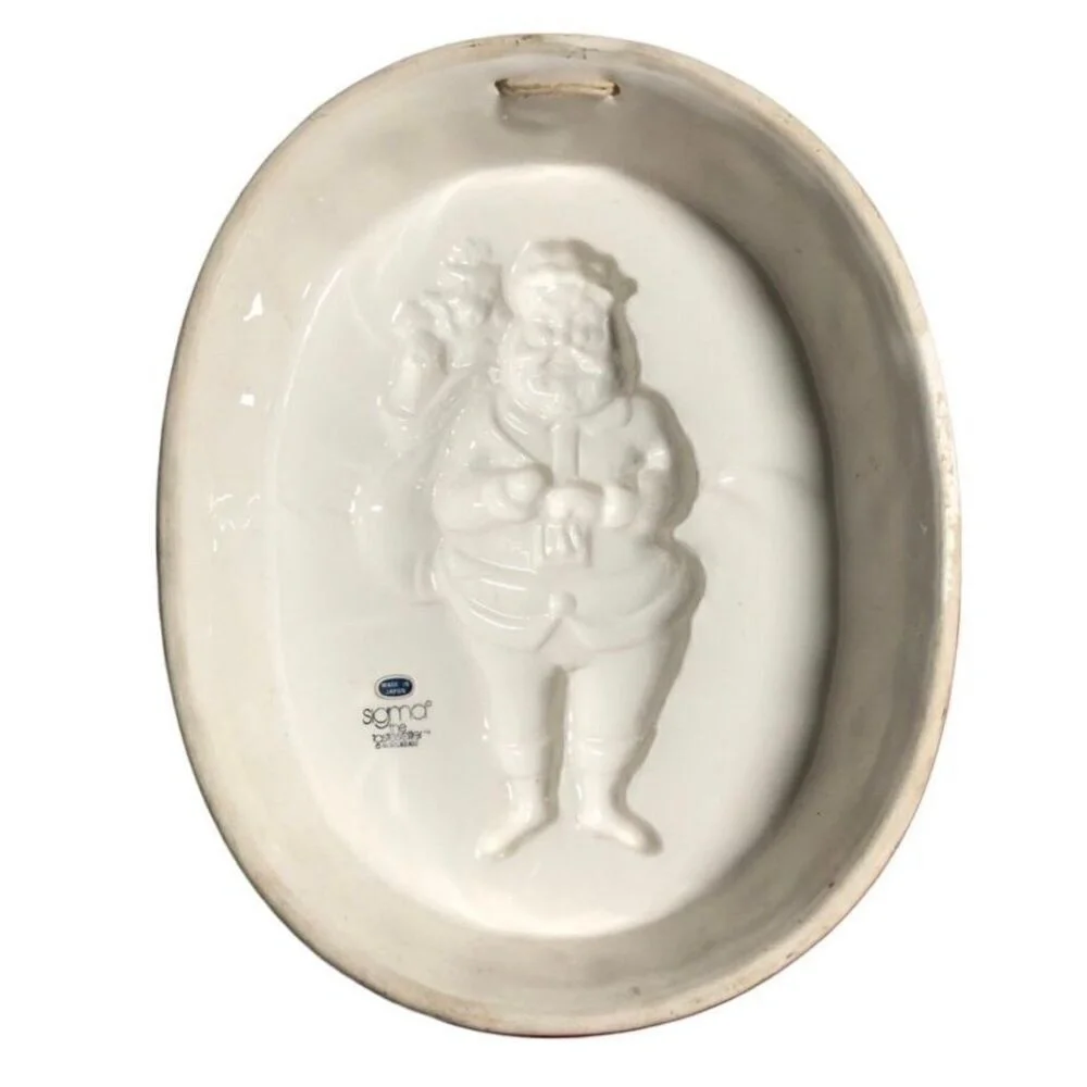 Vintage Santa‎ Christmas SIGMA TASTE SETTER Ceramic Mold Box Made in Japan